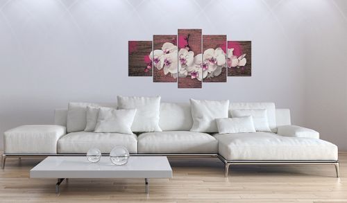 Obraz - Radość i orchidea Rozmiar - 100x50 na Arena.pl