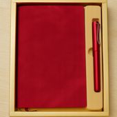 Zeszyt Zestaw Upominkowy Dziennik A5 Miękkiej Oprawie z długopisem TSG-435