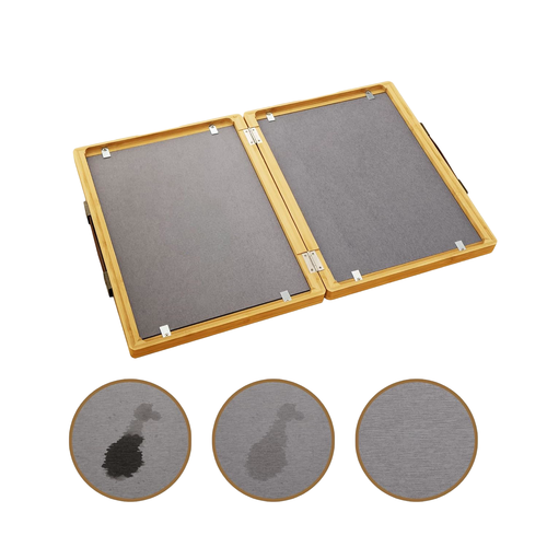 Składany Ociekacz do Naczyń Bambus i Kamień 40x30 cm Brązowy Szary na Arena.pl