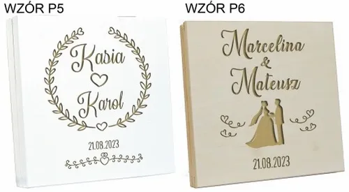 PUDEŁKO NA PIENIĄDZE PREZENT ŚLUBNY DLA MŁODEJ PARY NOWOŻEŃCÓW GRAWER na Arena.pl