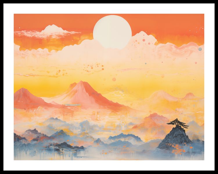 Plakat 65x50cm Świt nad Krainą Ciszych Gór zdjęcie 3