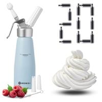 Syfon do Bitej Śmietany Hendi 0,5L Pastelowy Niebieski + 20 Nabojów N2O