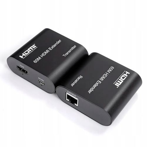 Transmiter HDMI LAN Przedłużacz Extender 1080p 60m Nadajnik Odbiornik + USB na Arena.pl