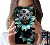 ETUI DO OPPO RENO12 F / 12FS 5G - NIEBIESKA GERBERA STOKROTKA KWIAT +FOLIA