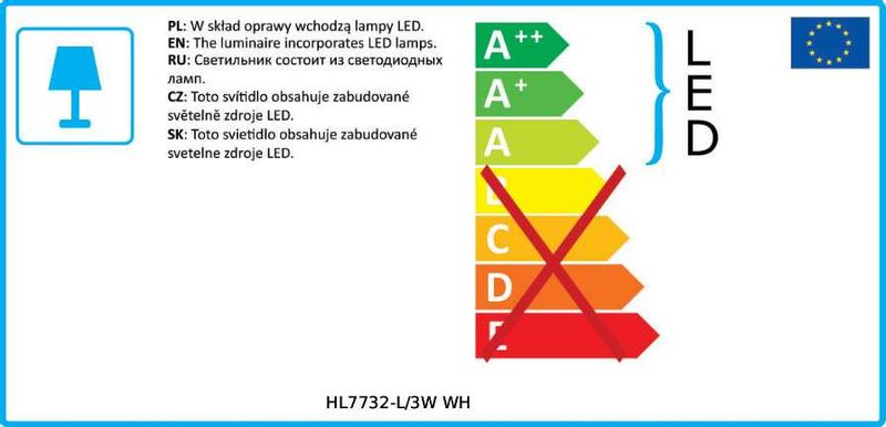 LAMPA wisząca KILIAN HL7732-L/3W WH Italux metalowa OPRAWA sopel LED 3W 3000K tuba zwis biały zdjęcie 4