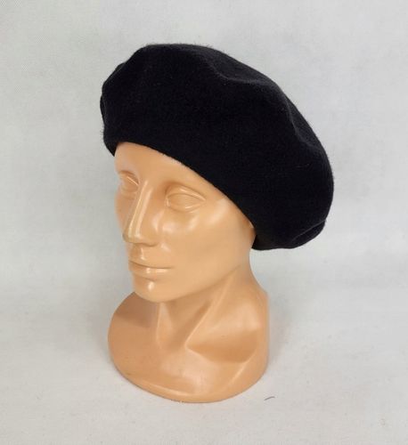 96 Klasyczny BERET FEZKO CZARNY rozm. 11,5 (duży) na Arena.pl