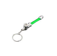 Fajka Metalowa Składana w Formie Breloka Mini do Kluczy Zielona