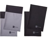 HEYNNA Zestaw 4 Eleganckich Ścierek Bawełnianych 2x Szare 2x Czarne