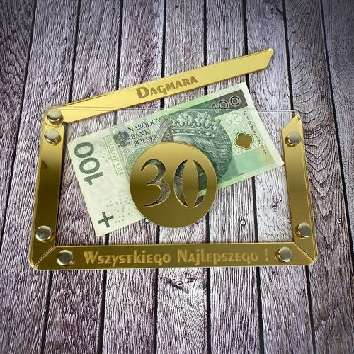 Srebrna Złota Koperta Kartka Pudełko Na Pieniądzę Urodziny 18 30 40 na Arena.pl