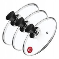 KADAX Pokrywka Szklana Pokrywa Zestaw 22/26/30cm