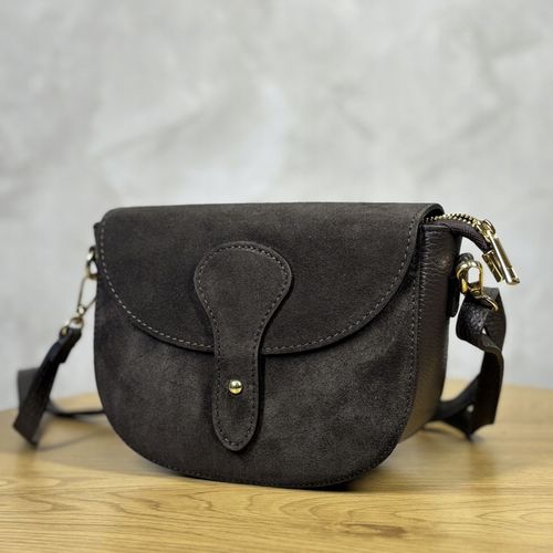 TOREBKA DAMSKA ZAMSZOWA LISTONOSZKA BRĄZOWA VERA PELLE SKÓRZANA na Arena.pl