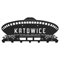 Metalowy wieszak ścienny na ubrania klucze loft KATOWICE SPODEK czarny