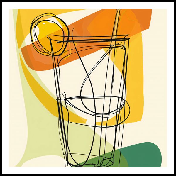 Plakat 70x70cm Koktajl Artystyczny zdjęcie 3