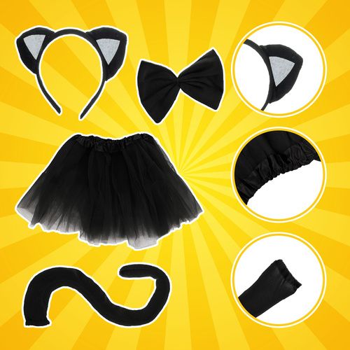 Strój Kotka - Czarny 4El. Kruzzel 26518 zdjęcie 4