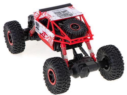 Samochód Zdalnie Sterowany na Pilota RC Rock Crawler 2,4Ghz 1:18 Czerwony na Arena.pl
