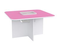 011 Stolik dziecięcy biało-różowy