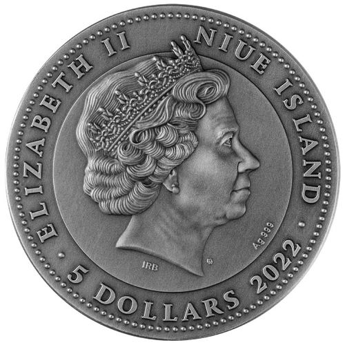 Niue: Latarnia Petit Minou kolorowana $5 Srebro 2022 High Relief Antiqued Coin na Arena.pl