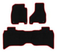 Dywaniki welurowe CARLUX-RED Dodge RAM DS DJ 1500 2012-2020 czarne