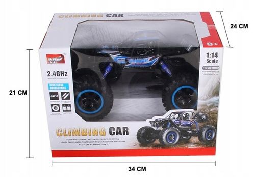 SAMOCHÓD ZDALNIE STEROWANY MONSTER AUTO RC 4X4 KOŁA XXL + PILOT AKUMULATOR na Arena.pl