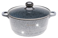 GARNEK MARMUROWY Szary 24cm INDUKCJA 4,1l 2175