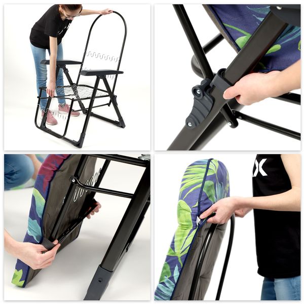 FOTEL LEŻAK OGRODOWY PLAŻOWY SKŁADANY PODNÓŻEK zdjęcie 6