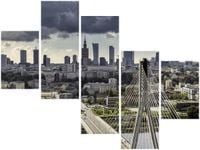 100 75CM OBRAZ 5 ELEM WARSZAWSKI PEJZAŻ ŚCIENNY