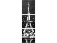 30 90CM OBRAZ 3 ELEM WIEŻA EIFFLA BLACKANDWHITE ŚCIENNY PŁOTNO DRUK