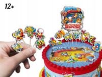 TOPPERY NA TORT (10szt) + duży TOPPER Najlepszego - SUPER ZINGS BAJKI