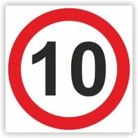 ZNAK DROGOWY Ograniczenie prędkości 10 km b33 40cm