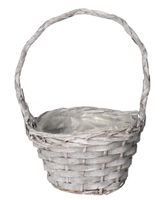 KOSZ WIKLINOWY SZARY KOSZE KOSZYK DO SYPANIA KWIATKÓW