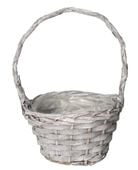 KOSZ WIKLINOWY SZARY KOSZE KOSZYK DO SYPANIA KWIATKÓW