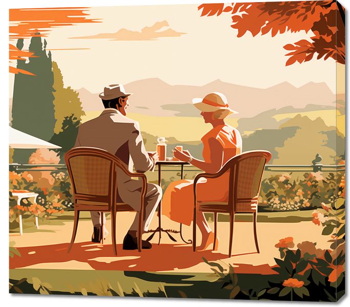 Obraz 100x90cm Retro Randka zdjęcie 1