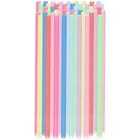 50x Kolorowe Słomki do Napojów Drinków Plastikowe Wielorazowe Proste