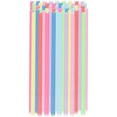 50x Kolorowe Słomki do Napojów Drinków Plastikowe Wielorazowe Proste