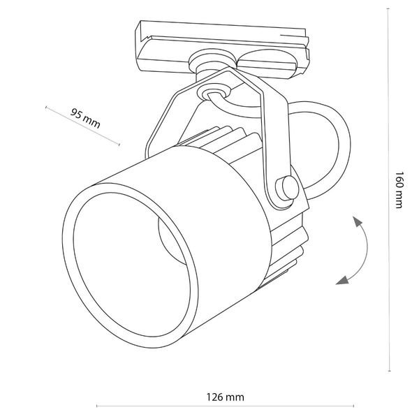 Okrągły reflektor do szyn 1-fazowych Tracer 4144 TK Lighting LED 10W 4500K biała zdjęcie 3