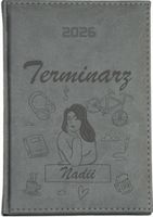 KALENDARZ A5 2026 KSIĄŻKOWY GRAWER PERSONALIZOWANY RÓŻNE WZORY + IMIĘ