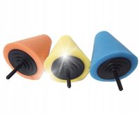 Gąbki polerskie stożkowe Falon-Tech FT0506 3 sz do felg polerowania wydechu