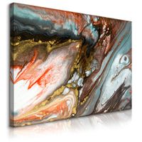 Obraz Do Salonu Abstrakcja Kolorowy Marmur Styl Glamour 100cm x 70cm