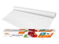 Papier do pieczenia w rolce 8 m x 38 cm biały silikonowany obustronnie