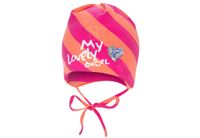 BROEL Basic 43 czapka niemowlęca wiosna róż-morela 38-40