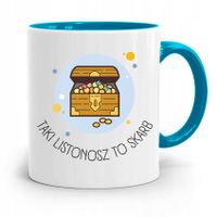 Kubek Błękitny Prezent Dla Listonosza To Skarb Z Nadrukiem Ze Zdjęciem