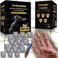 SIATKA NA BALKON Z DRUCIKIEM PREMIUM DLA KOTA BEZ WIERCENIA ZESTAW 2x3m