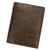 Skórzany męski portfel CharroIASI 1379 ciemny brąz