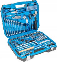 HOGERT ZESTAW NARZĘDZI KLUCZE NASADOWE 131 SZT 1/2" 3/8" 1/4" PŁASKIE TORX