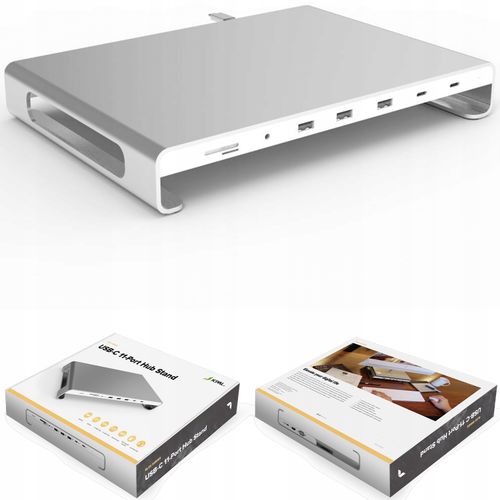 JCPAL HUB Podstawka 11w1 HDMI VGA 2x USB-C 3x USB czytnik microSD SD jack na Arena.pl