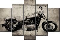 100CM 150CM OBRAZ 5 ELEM HARLEY DAVIDSON ŚCIENNY