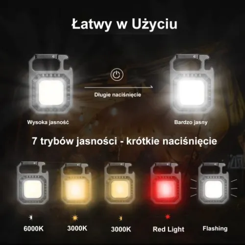 Przenośne Wielofunkcyjne Jasne Swiatło Breloki na Arena.pl