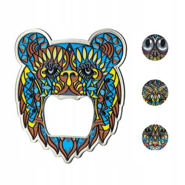 OTWIERACZ STALOWY DO BUTELEK NAPOJÓW KAPSLI MIŚ zdjęcie 1