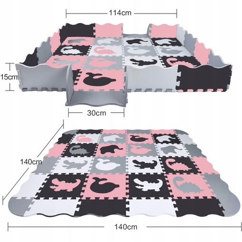 GRUBA MATA EDUKACYJNA puzzle PIANKOWE XXL KOJEC na Arena.pl