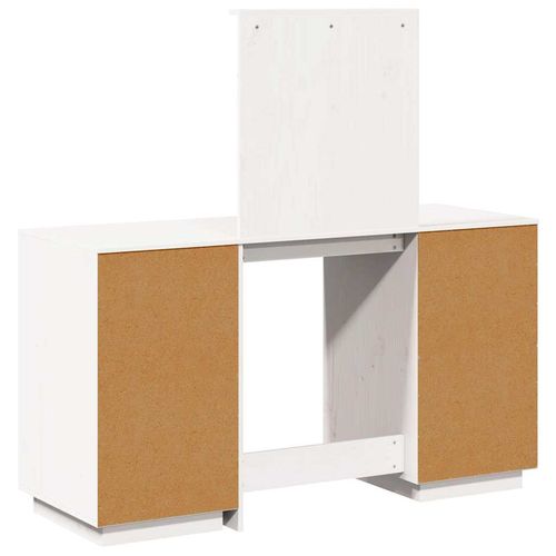 Toaletka z lustrem, biała, lite drewno sosnowe na Arena.pl